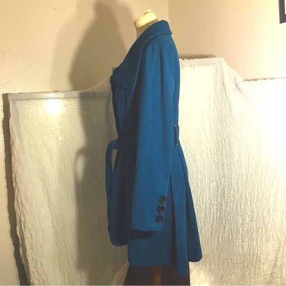 YOKI Teal Wool Blend Coat Size Large - Picture 12 of 12